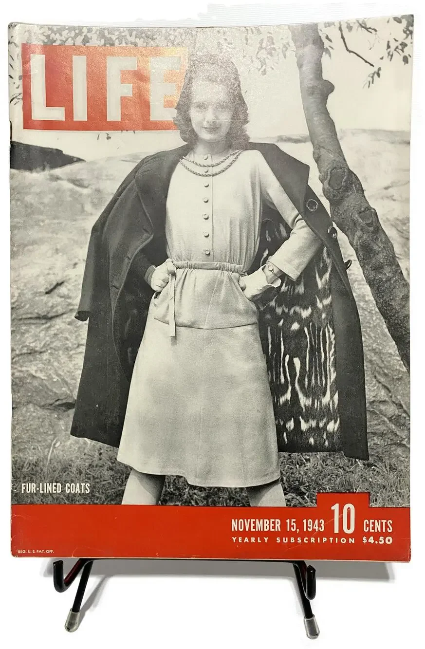 LIFE Magazine November 15 1943 WWII Fur-Lined Coats Fitzgerald Ernie Pyle